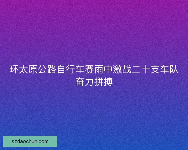 环太原公路自行车赛雨中激战二十支车队奋力拼搏